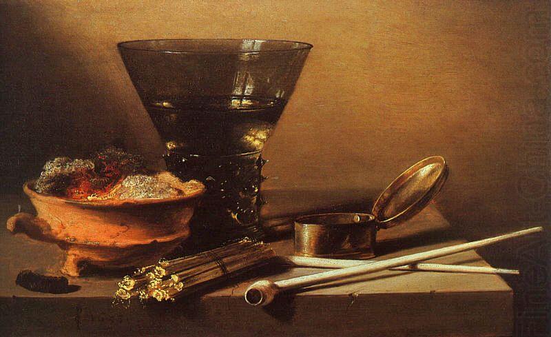 Still Life with Wine and Smoking Implements, Petrus Christus